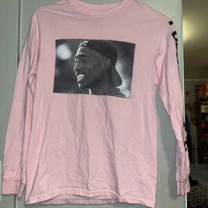 Pink Graphic Long Sleeve Men's Shirt